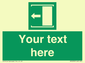 Custom Slide to Open Sign